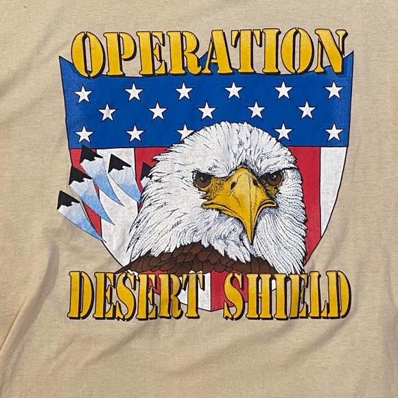 Vintage Operation Desert Shield T Shirt - Picture 2 of 4